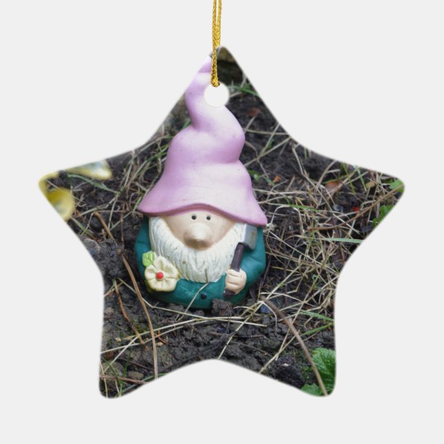 Lite Gnome Julgransprydnad Keramik (Framsidan)
