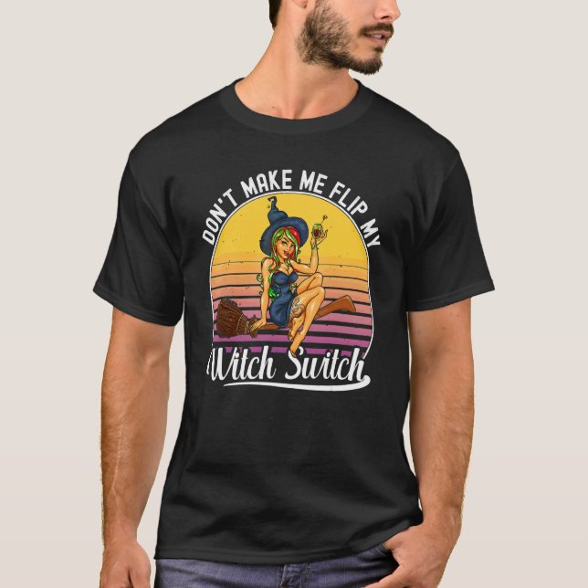 Lite grand som häxa, gör mig inte galen t shirt (Framsida)