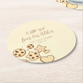 Lite granulat från vårt kök (Cream) Underlägg Papper Rund