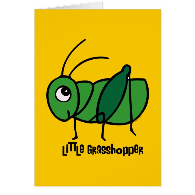 Lite gräshoppa hälsningskort (Framsidan)