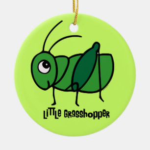 Lite gräshoppaprydnad julgransprydnad keramik