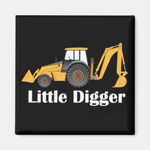 Lite grävare - 2 flytta sig mycket långsamt magnet