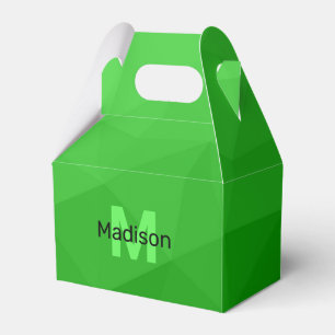 Lite grön gradientgeometri mesh mönster Monogram Presentaskar