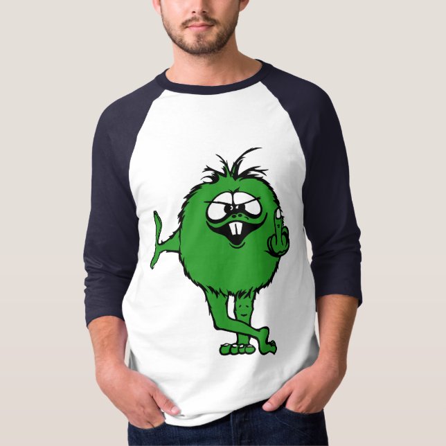 lite grön långfingergrabbT-tröja T-shirt (Framsida)