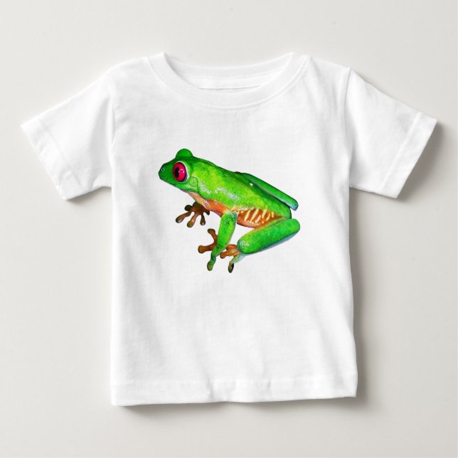 Lite grön trädgroda t shirt (Framsida)