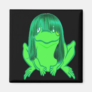 lite grön wigmagnet för groda w/green magnet