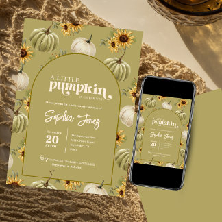 Lite grönt pumpa solrosskabb inbjudningar