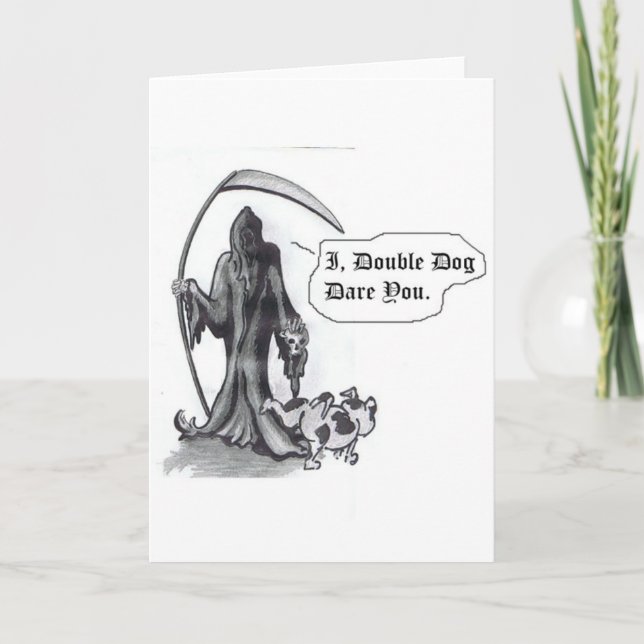 Lite GRYMT HÄLSNINGKORT för hund Kort (Framsida)