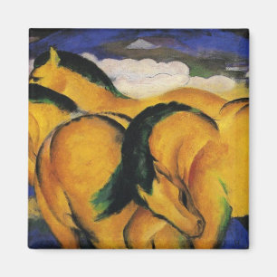 Lite gula hästar 1912 av Franz Marc Magnet