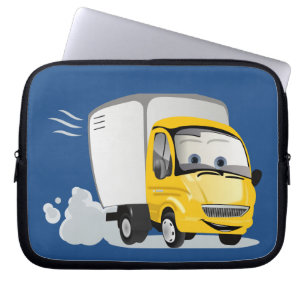 Lite Gult Tecknad Lastbil för barn! Laptop Sleeve