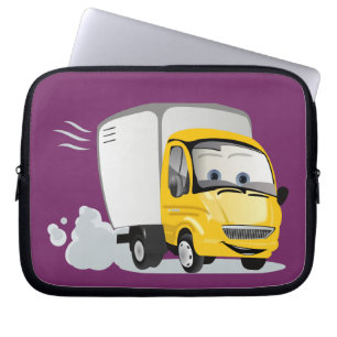 Lite Gult Tecknad Lastbil för barn! Laptop Sleeve