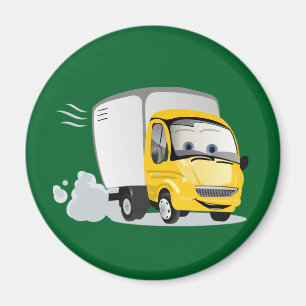 Lite Gult Tecknad Lastbil för barn! Magnet