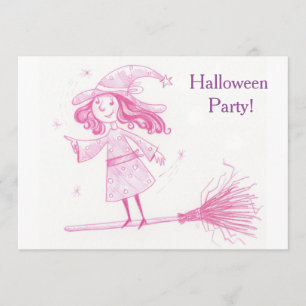 Lite HÄXAhalloween festinbjudan Inbjudningar