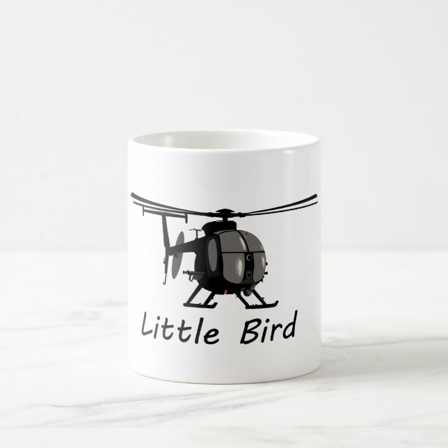 Lite helikopter för fågel MH-6 Kaffemugg (Center)
