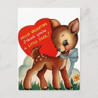 Lite Hjort | Vintage Valentine | vykort