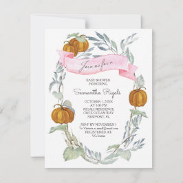 Lite Höst löv babystövel på hösten Inbjudningar