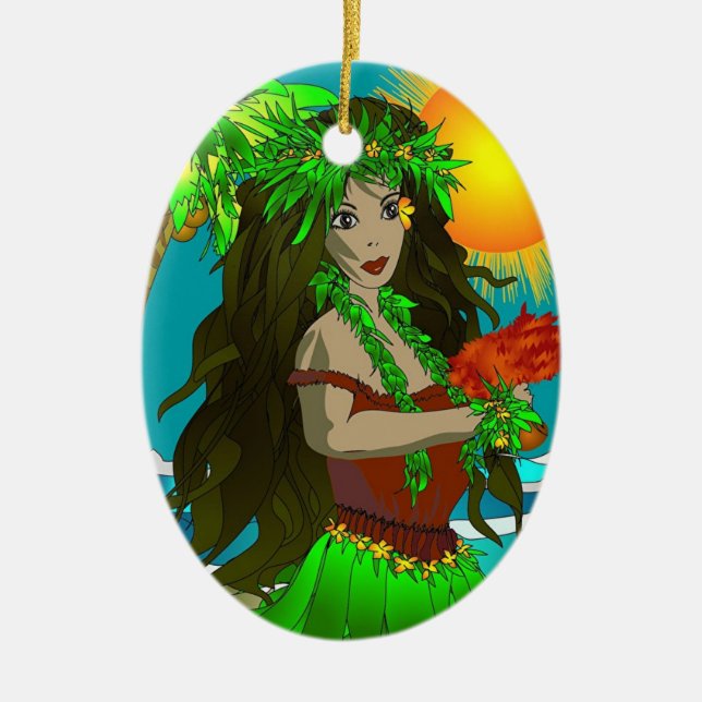 Lite Hula prydnad Julgransprydnad Keramik (Framsidan)