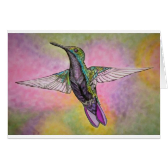 Lite Hummingbird Hälsningskort (Framsidan Horizontal)