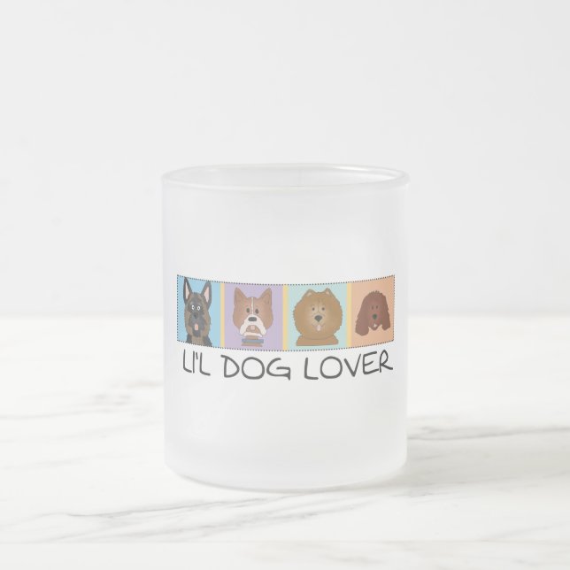 Lite hund älskareTshirts och gåvor Frostad Glasmugg (Center)