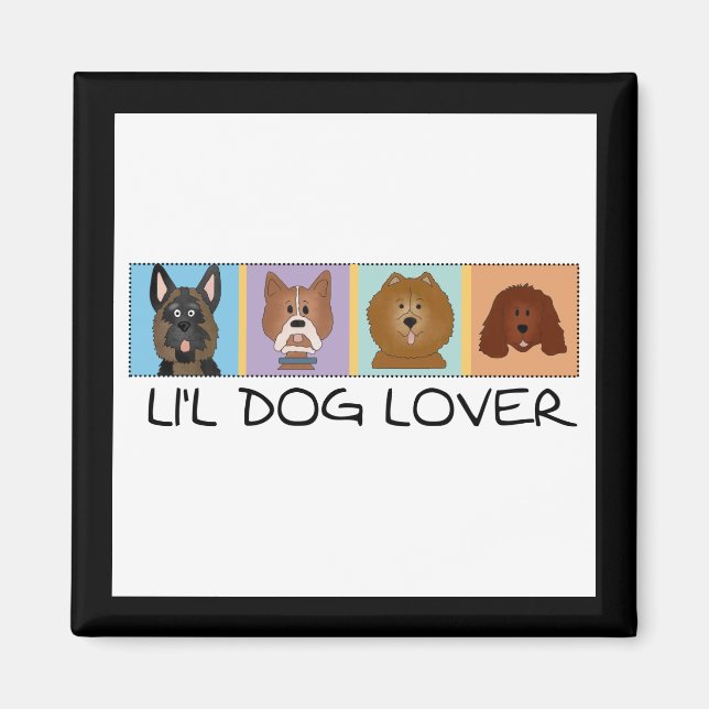 Lite hund älskareTshirts och gåvor Magnet (Framsidan)