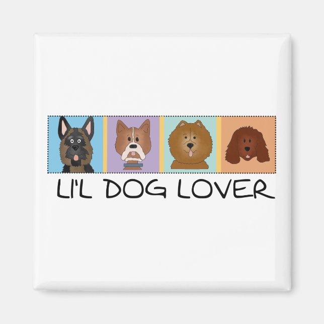 Lite hund älskareTshirts och gåvor Magnet (Framsidan)