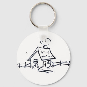 Lite hus nyckelring
