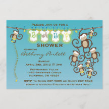 Lite inbjudan för apapojkedusch