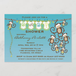 Lite inbjudan för apapojkedusch