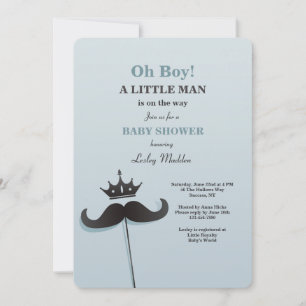 Lite inbjudan för Prince baby shower