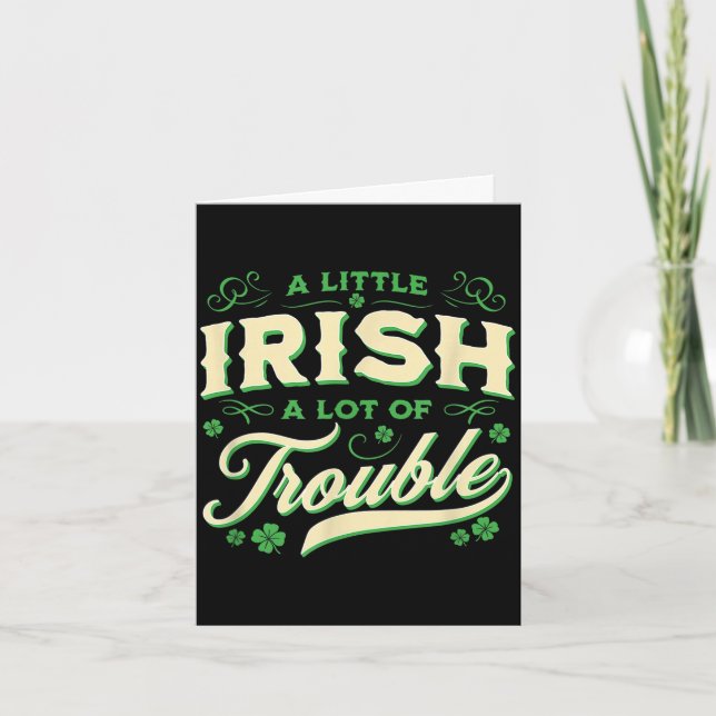 Lite irländsk mycket problem Saint Patricks Day Kort (Framsida)