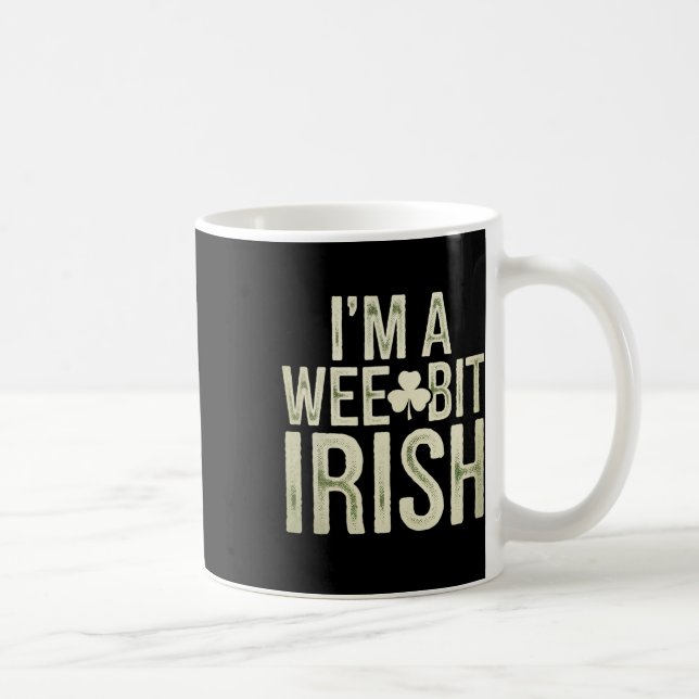 Lite Irländsk Rolig Saint Patricks Jag Är Lite I Kaffemugg (Höger)