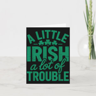 Lite irländskt, mycket trubbel, rolig St. Patrick’ Kort