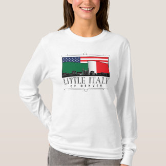 Lite Italien av Denver Classic WHITE-Långärmaden T Shirt