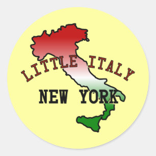 Lite italien New York Runt Klistermärke
