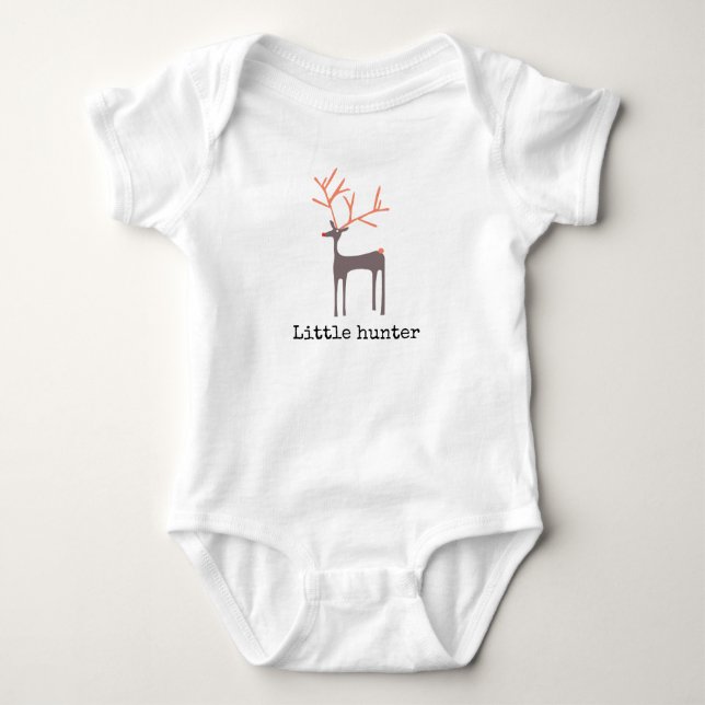 Lite jägare med livlig hjort - anpassade tee (Framsida)