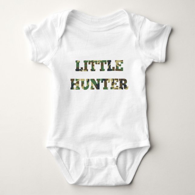 Lite jägarebaby Onsie T-shirt (Framsida)
