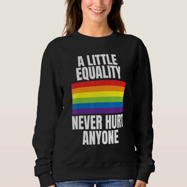 Lite jämlikhet Ontr aldrig någon Rainbow-Pride T Shirt (Framsida)