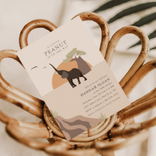 Lite jordnöt Boho Safari Desert Baby Shower Inbjudningar