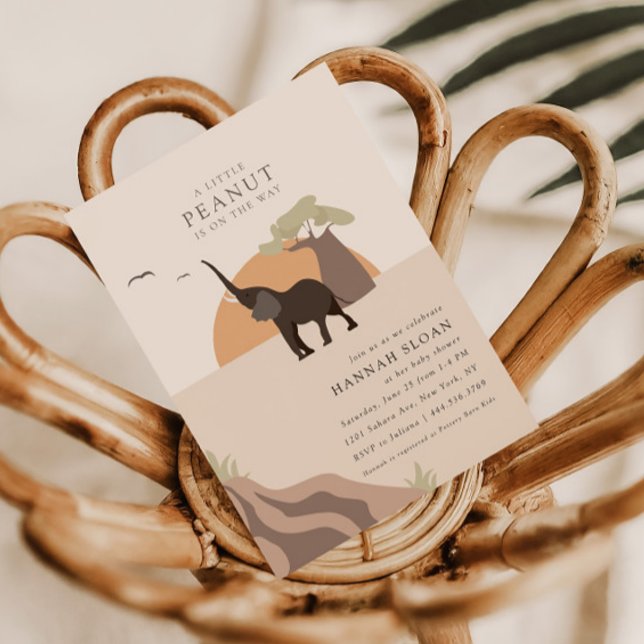 Lite jordnöt | Boho Safari Desert Baby Shower Inbjudningar (Skapare uppladdad)