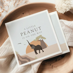 Lite jordnöt   Boho Safari Desert Baby Shower Pappersservett