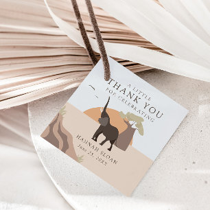 Lite jordnöt Safari Desert Baby Shower Boho Gåvor Etiketter