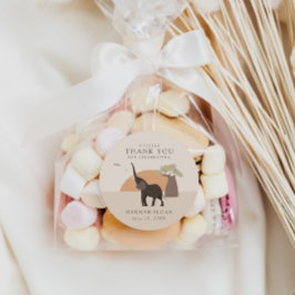 Lite jordnöt | Safari Desert Baby Shower Boho Runt Klistermärke