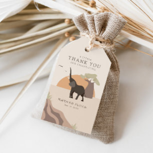 Lite jordnöt Safari Desert Baby Shower Favor Presentetikett