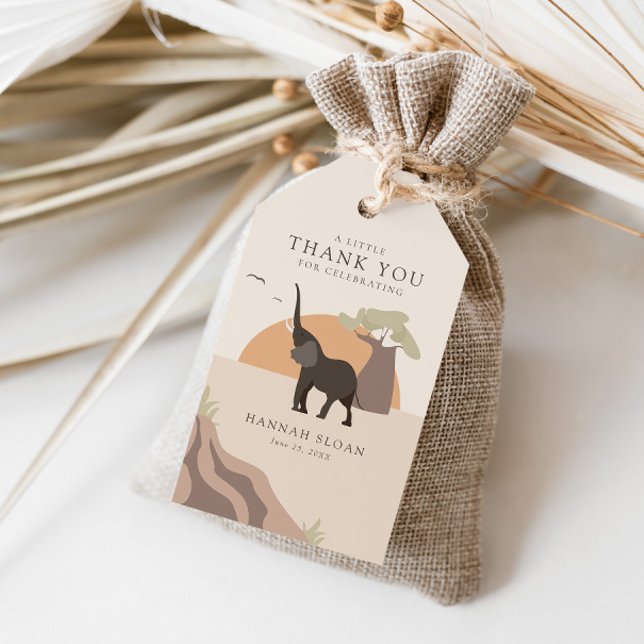 Lite jordnöt | Safari Desert Baby Shower Favor Presentetikett (Skapare uppladdad)
