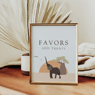Lite jordnöt Safari Desert Favors & Treats Poster