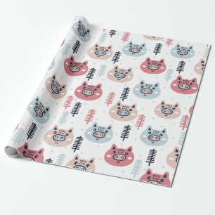 Lite julPiggies festliga Themed grisar Presentpapper
