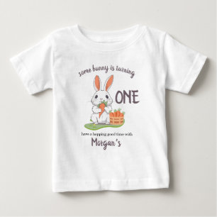 Lite Kanin Fyller Ett Pojkars Flickors 1-årsdag T Shirt