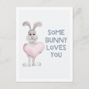 Lite kärlek. Cute-kanin. Valentineser för barn Helg Vykort