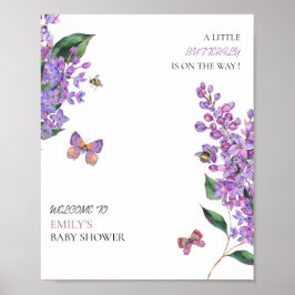 Lite kärlek i en burk Butterfly Baby Shower Poster