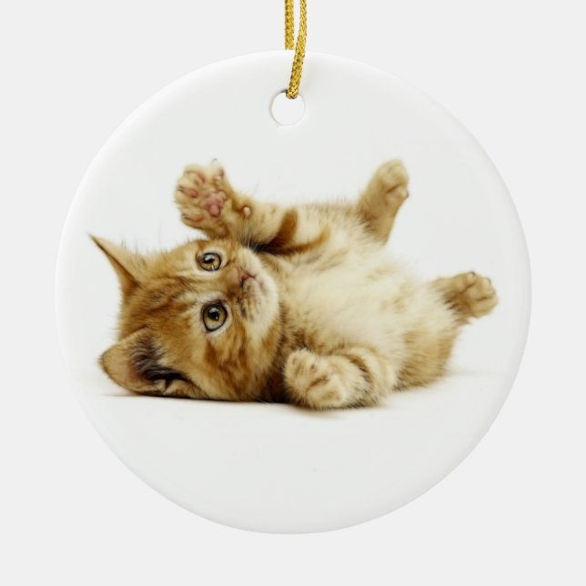 LITE KATT JULGRANSPRYDNAD KERAMIK (Framsidan)